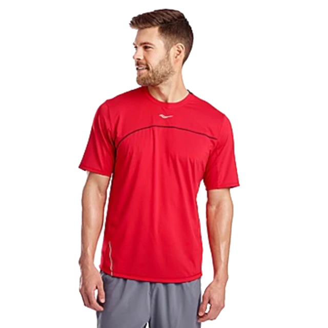 Saucony Men’s Drafty Short Sleeve (RED - Red/black)