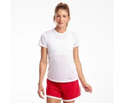 Saucony Women’s Stopwatch Short Sleeve (WH - White)