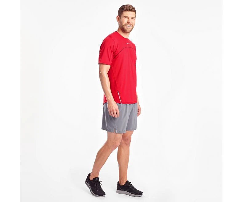 Saucony Men’s Drafty Short Sleeve (RED - Red/black) - Image 2