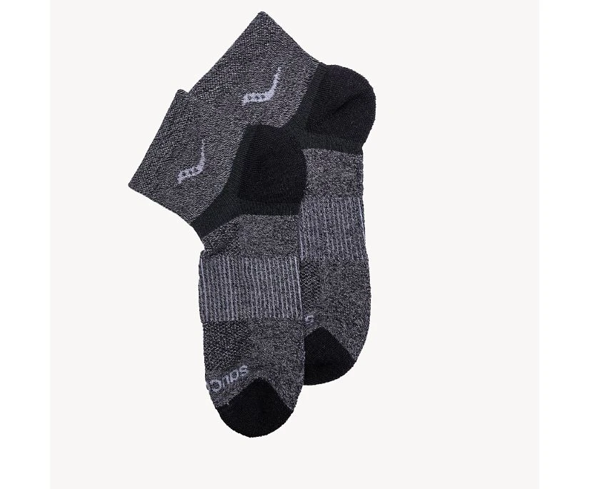 Saucony Men's Inferno Merino Wool Blend Quarter 3-Pack Sock - Image 2