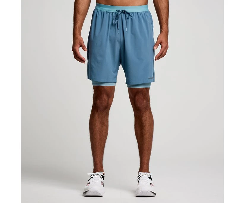 Saucony Men's Outpace 7" 2-in-1 Short - Image 9