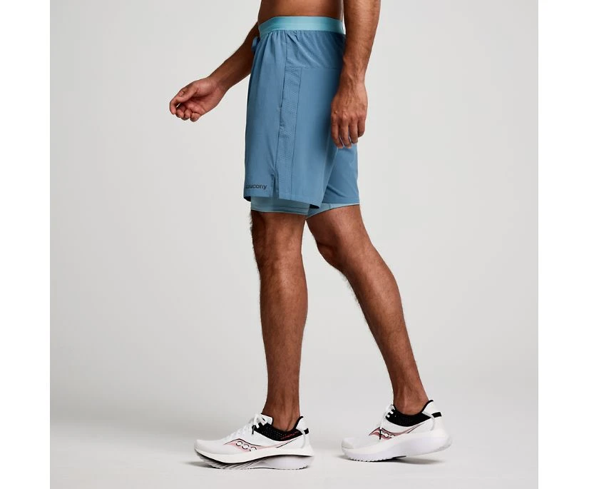 Saucony Men's Outpace 7" 2-in-1 Short - Image 4